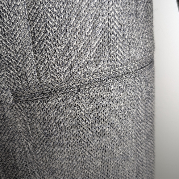 YSL Pour Homme Wool Blazer 42R Gray Herringbone Made France Quiet Luxury - Picture 3 of 11